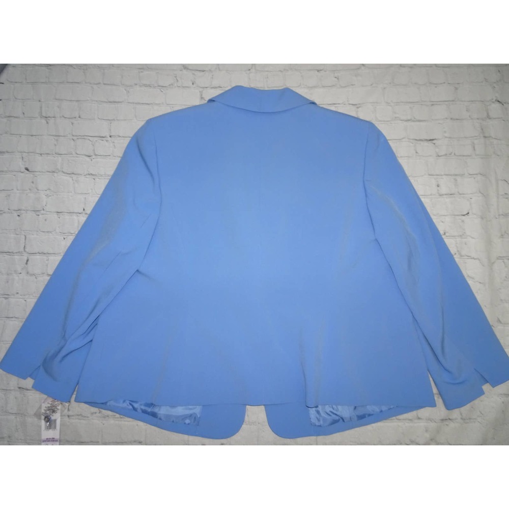 NWT Le Suit Plus Size Seamed Skirt Suit 22 W light blue - Picture 6 of 12